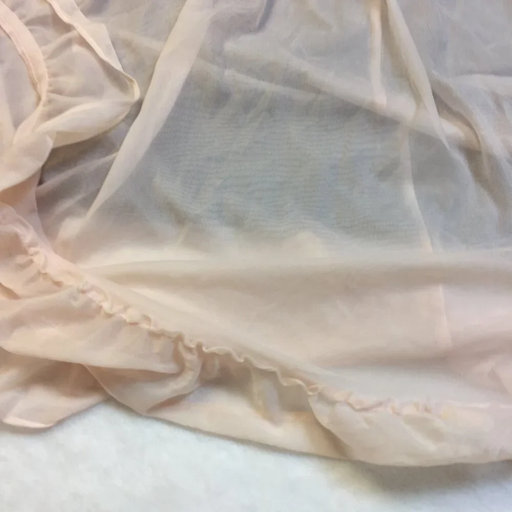 Betsey Johnson Intimates Nightgown Dress Womens Sz L Black Pink Layered Vintage - Picture 13 of 16